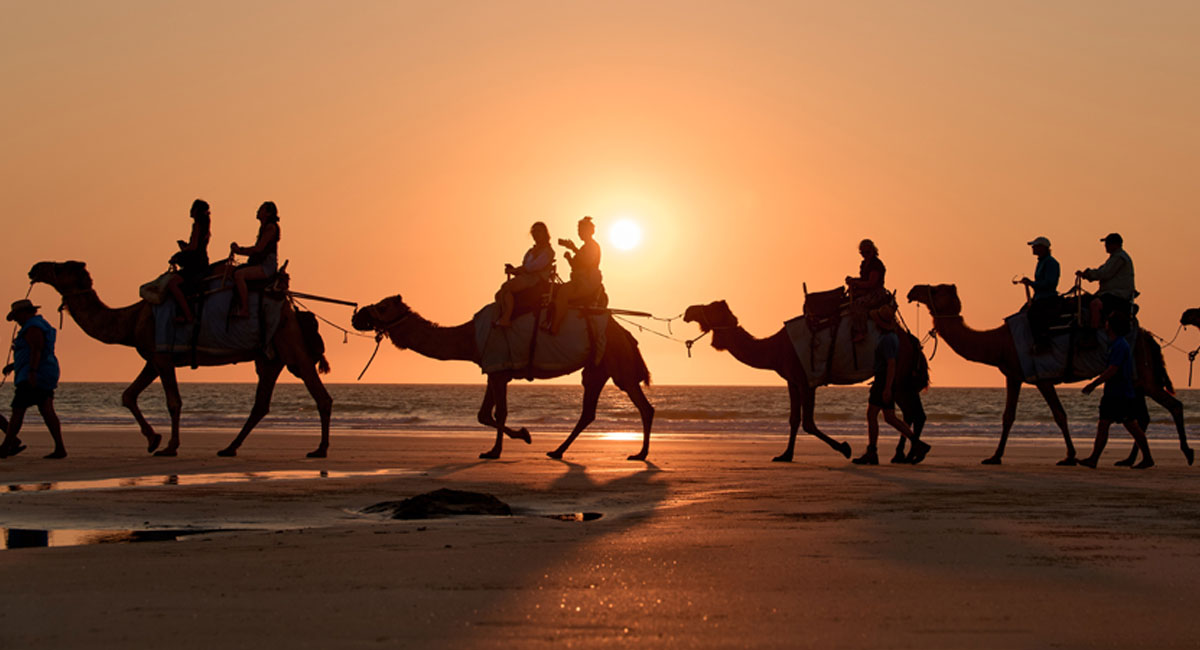 Image of camel ride experience in Broome