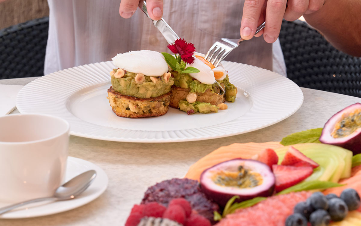 An example of breakfast available at Pinctada Hotel.