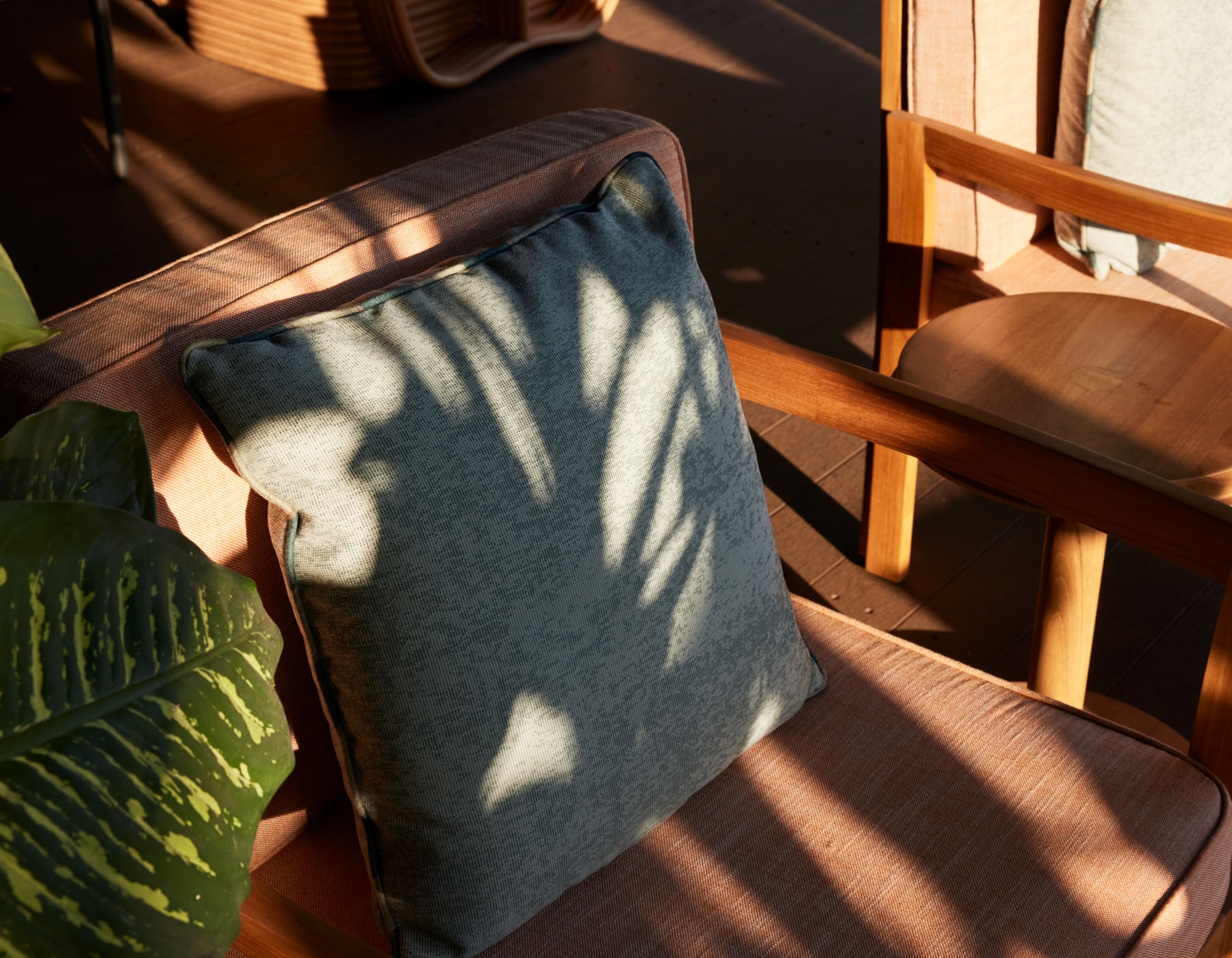 Image of seating area in the logia at Pinctada Hotel