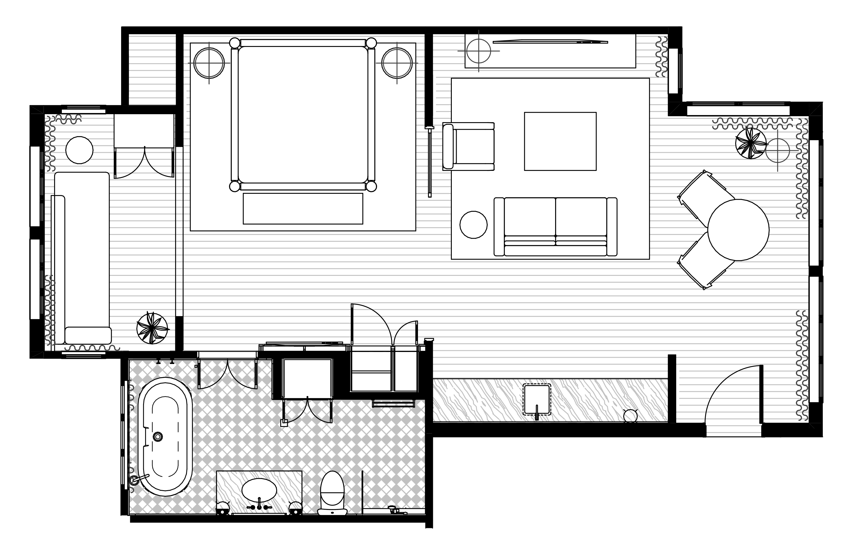 Plan of upper floor of Master-pearlers suite