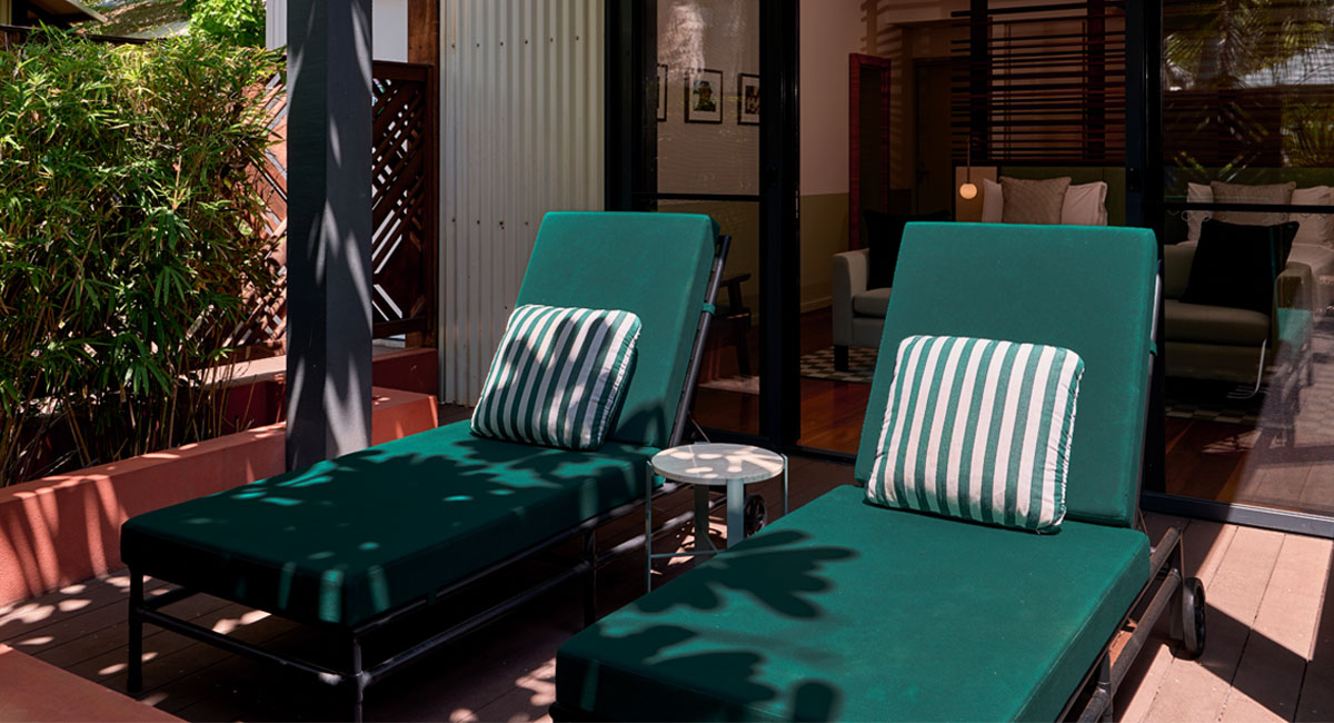 Image of the veranda in the Standard Room Twin